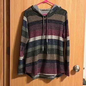 Staccato Hooded Tunic Pullover Sweater